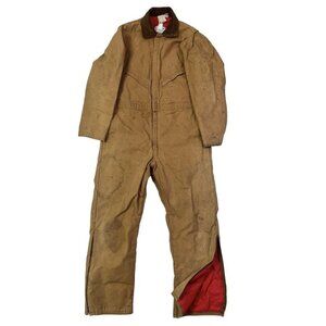 Walls Zero Zone Insulated Coveralls Brown XL Tall Chest 46-48 Workwear Canvas